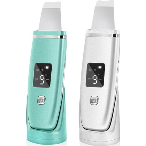 LCD Ultrasonic Skin Scrubber Blackhead acne Remove Massage Deep Face Lifting Cleaning Machine Peeling Shovel Facial Pore Clean