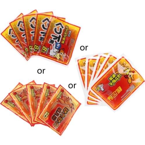 10Pcs Body Warmer Stick Lasting Heat Patch Keep Hand Feet Foot Warm Paste Pads