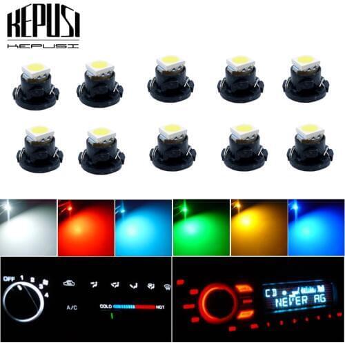 10x T4.7 Neo Wedge LED Bulb Dash A/C Climate Control Instrument Light 5050 SMD white red blue green yellow for Dodge Ram
