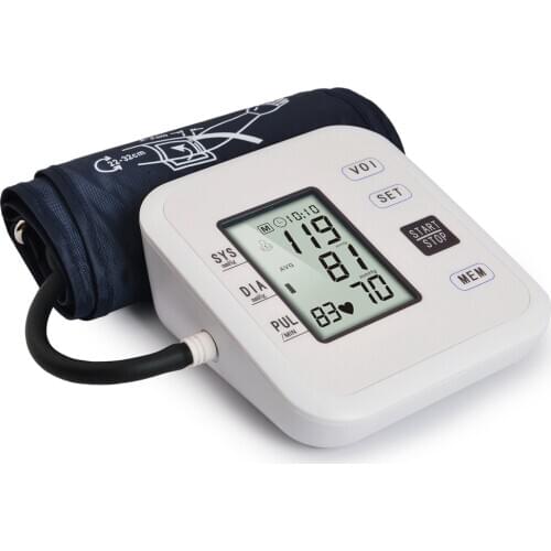 Automatic Blood Pressure Monitor Arm Digita Home Heart Beat Rate Pulse Meter Tonometer Sphygmomanometers with Large LCD Display