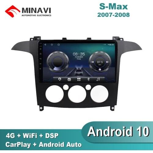 9'' IPS Android 9.0 Car Radio Multimedia For Ford S-Max S Max Manual 2007 2008 GPS Navigation Navi Player Auto Stereo