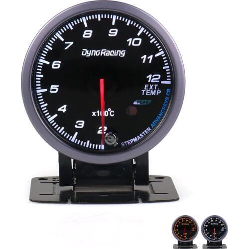 Dynoracing 60MM Black Face Car Exhaust Gas Temperature Gauge 200-1200C EGT Gauge With White& Amber Lighting Car meter