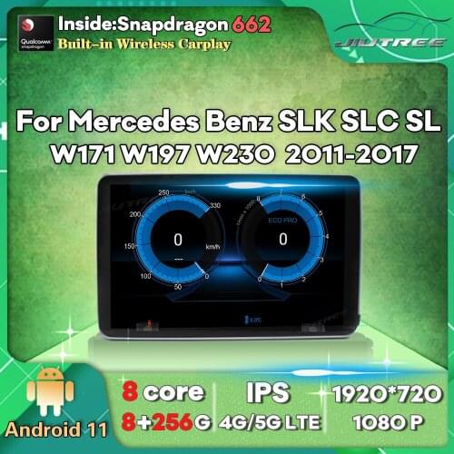 8+256G 9 Inch Android 11 Car Radio For Mercedes Benz SLK W171 2010-2017 GPS Navigation DVD Multimedia Player Auto Stereo Reciver