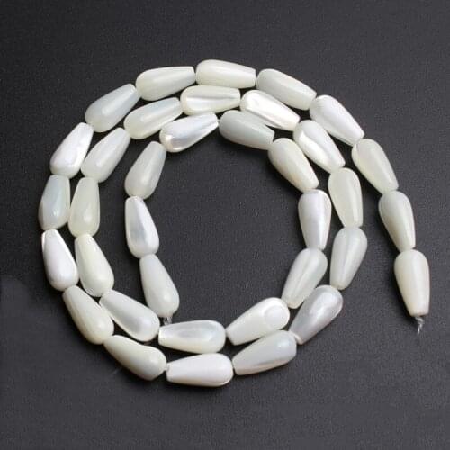 5*8/6*12/6*20mm Natural Drop Shape Shell Beads Irregular Loose Spacer Beads For Accessories Jewellery Making 15''/Strand