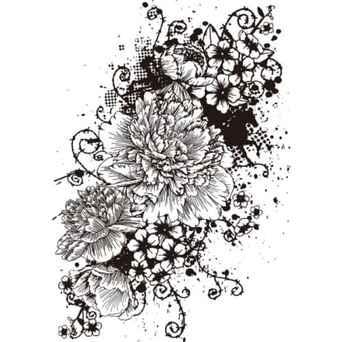 FLOWER /Transparent Clear Stamps for DIY Scrapbooking/Card Making/Kids Christmas Fun Decoration Supplies M1202