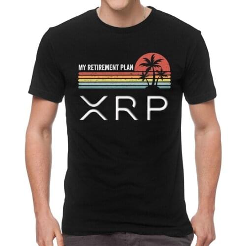 Ripple XRP Retirement Plan T-Shirts Men Graphic T Shirt Short Sleeve Bitcoin Crypto Tshirts Cotton Tee Top Clothing