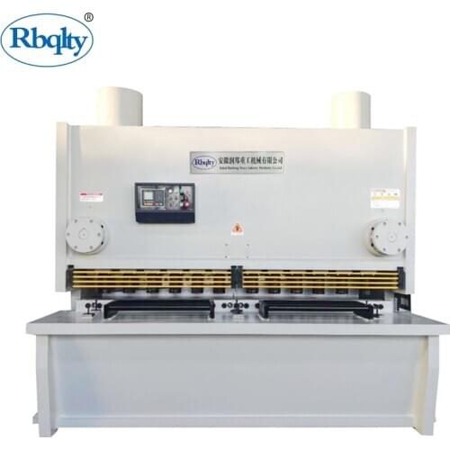 Hydraulic guillotine shearing machine for metal sheet cutting and shearing with E21S