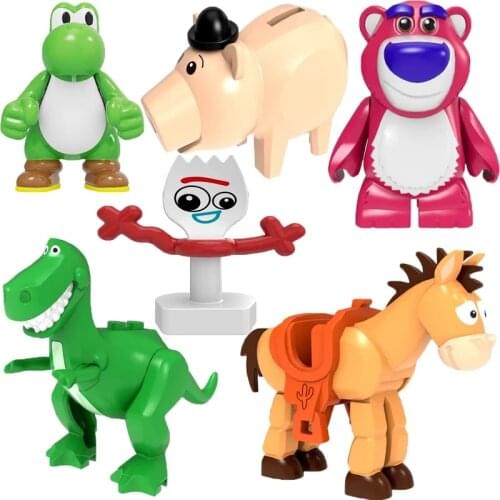 Toys Story Figure Dolls Diy Assembling Small Building Blocks Model Toys Buzz Lightyear Woody Abs Educational Toys Gift New