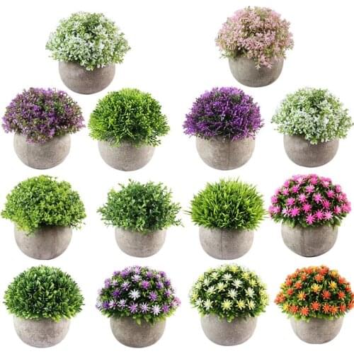 Artificial Plant Decorative Lifelike Elegant Fake Flowers Potted Plants Home Decorations