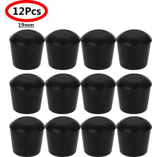 12P Table Chair Leg End Caps Covers Tips Rubber Furniture Foot Caps Floor Protectors for Indoor Home Outdoor Patio Garden Office