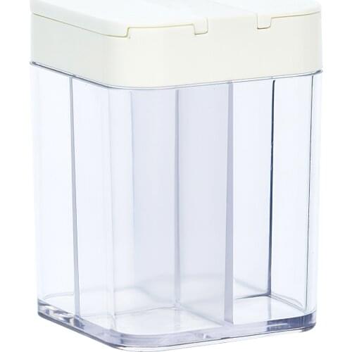 Seasoning Box Dampproof 4 Grid Sliding Combination Pepper Spice Shaker Salt Seasoning Jar Condiment Bottle Kitchen Storage Jar