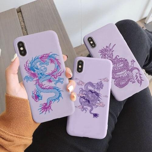 Fashion Dragon Phone Case For iPhone 12 Mini 7 8 6S Plus X XR XS 11 Pro MAX 5 5S SE 2020 Animal Silicone Back Cover Fundas Shell