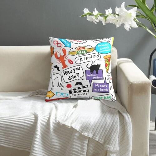 Friends Tv Show pillowcase printed cushion cover sofa waist pillow pillow cover