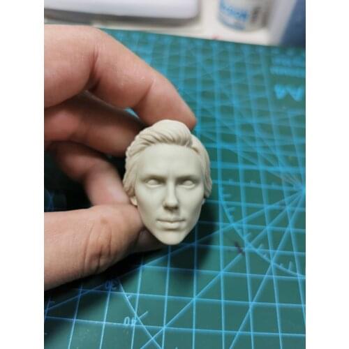 1/6 Scale Scarlett Johansson Unpainted Head Sculpt Model for Toys Gifts Collections DIY