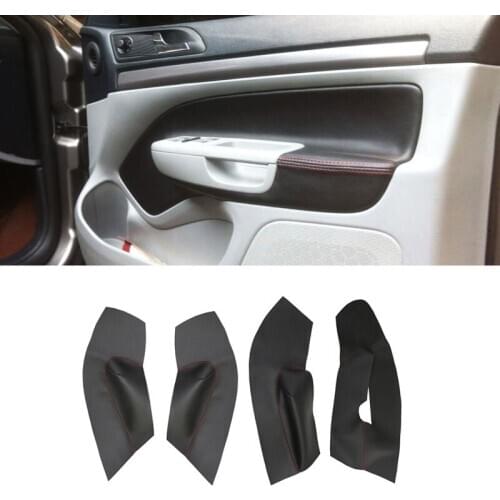 Right Hand Drive Leather Door Panels Cover For Skoda Octavia 2007 2008 2009 2010 2011 - 2014 Car Door Armrest Panel Cover Trim