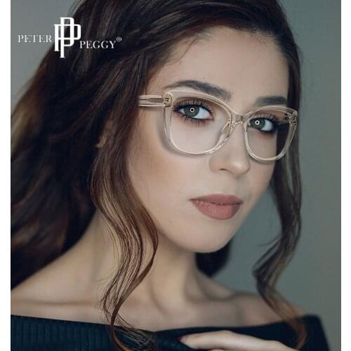 Simple Round Eyeglasses Spring Hinge Frame Glasses Women Girl Anti Blue Light Eyeglasses Fashion Optical Clear Computer Glasses
