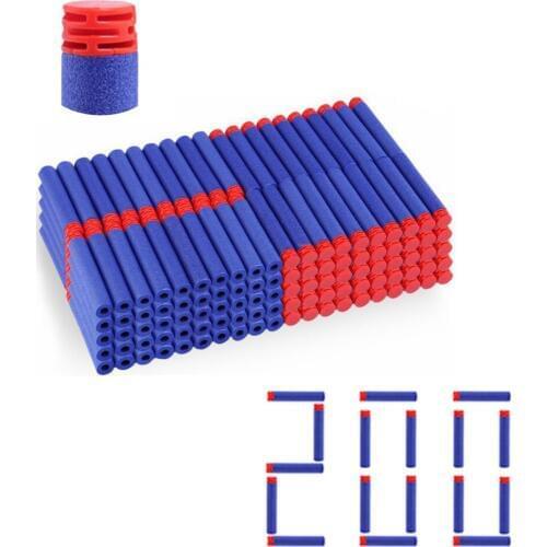 200 pcs/set Blue Soft Bullet Brick type Flat Head Foam Bullets for Nerf N-strike Elite Series