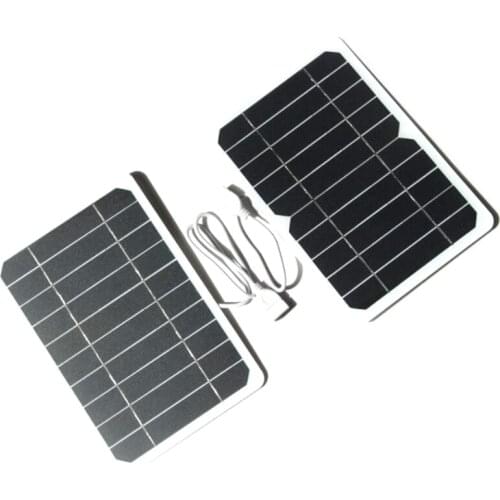 5W Portable Solar Panel USB Output Port Panel Outdoor Fexible Charger Solar Battery Used for Cellphone