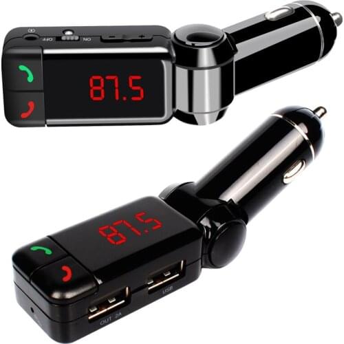 Universal Mobile Phone Wireless Bluetooth Car Charger Kit MP3 Player FM Transmitter Dual USB Handsfree Car Charger #M0006