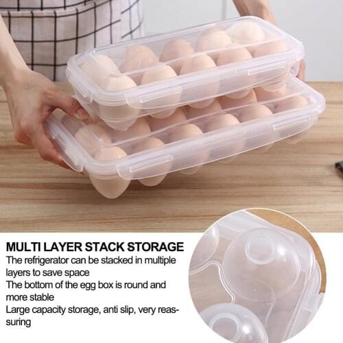 Eggs Storage Box Holder Stand Plastic Container Organizer Home Carton Grids Kitchen Box Refrigerator 10 Tools Organizing Eg U9Z8