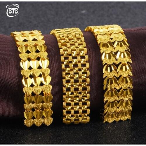 Gold Jewelry European Coins Peach Heart Creative Gold-plated Personality Mens Bracelet Fashion Couple Bracelet Accessories