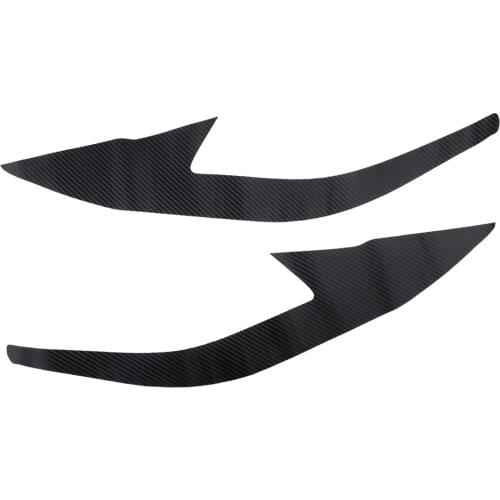 1 Pair Vinyl 3D Black Carbon Fiber Style Car Headlight Eye Brow Cover Sticker Trim Fit For Nissan Altima 2016 2017 2018