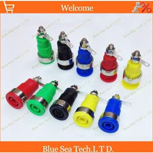 10pcs 4mm terminal/binding post banana socket,Safety Pannel Socket,CATIII 1KV /MAX 32A(IEC61010),five color Free Shipping