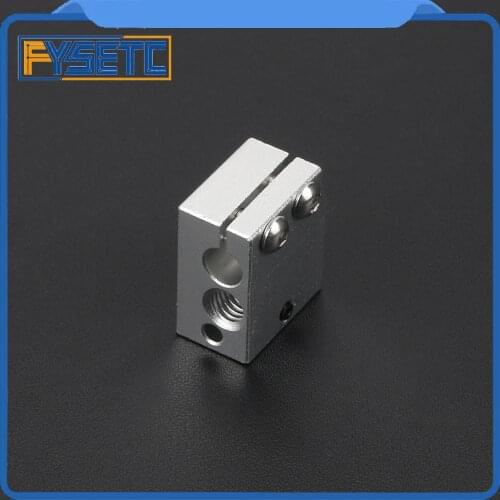 10pcs 3D Printer Accessories Volcano Aluminum Heater Block For E3D Volcano Hotend Compatible PT100 Sensor/Thermistor Cartrodge
