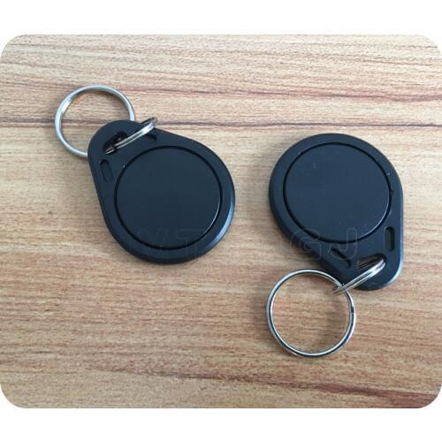 100pcs RFID keyfob tags 13.56MHz Yellow Key fob Available For All NFC Phone nfc 213 NFC Keyfobs