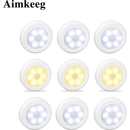 2/4/8pcs LED Motion Sensor Night Lights Wireless Induction Cabinet Light Bedroom Bedside Wall Lamp Auto On/Off for Stairs Aisle