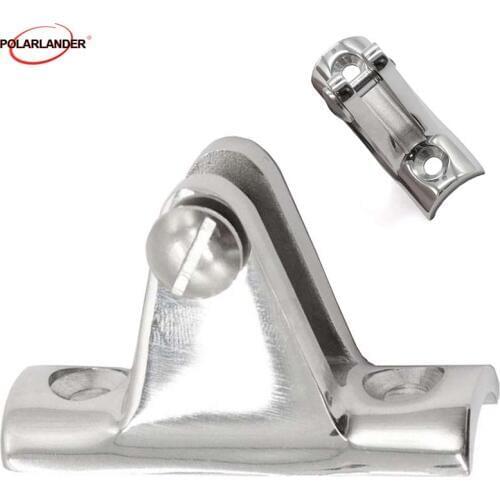 316 Stainless Steel-Concave Base Deck Hinge 1pcs Marine Boat Top Fitting Hardware Deck Hinge Mount Bimini