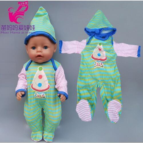 43cm Baby Doll strap shirt summer hat for 40cm doll clothes children girl 38cm toys clothes