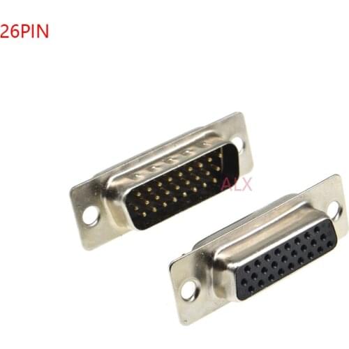 5PCS HDD26 DB26 MALE FEMALE CONNECTOR Solder Type D-Sub 26pin serial port Adapter 26 pin 26P