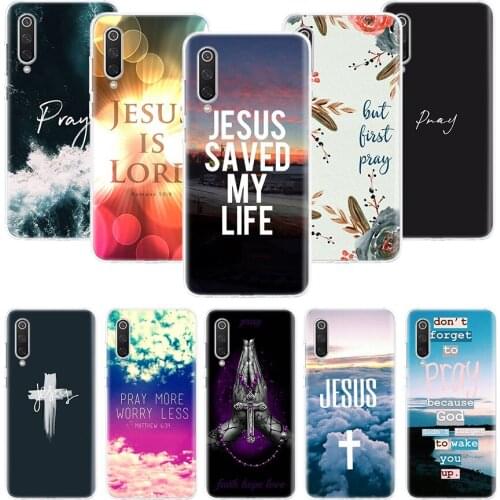 God Jesus Pray Phone Case For Xiaomi Mi Note 10 11 9 8 10T 9T CC9 A1 A2 A3 5X 6X Pocophone F1 X3 F2 Pro Lite Coque Cover