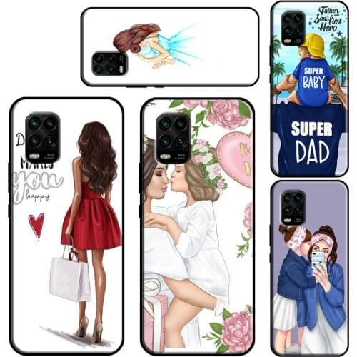 Brown Hair Baby Mom Girl Queen Case For Xiaomi Mi 11 Lite 10 9 9T 10T Pro A3 11 Ultra POCO M3 X3 Pro F2 F3 Phone Fundas