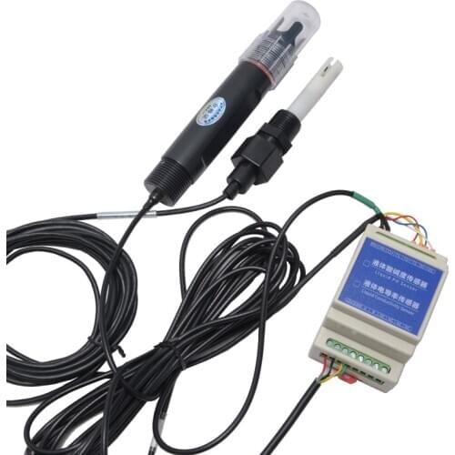 PH conductivity Sensor Transmitter Electrode probe Real Time RS485 Modbus RTU agricultural greenhouse Garden plant