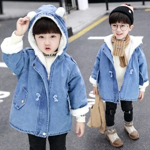 Children Winter Fleece Outdoor Jackets for Boys Hooded Warm girls Outerwear Windbreaker Autumn Casual Baby Boy Coats Clothing