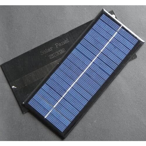 Hot Sale 10PCS/Lot 2.5W 9V Polycrystalline Solar Panel Small Solar Cell DIY Small Solar Power Charger 213*92*3MM Free Shipping