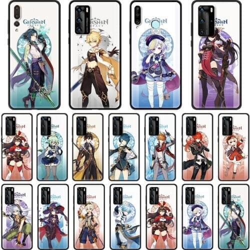 Hot Game Genshin Impact Phone Case For Huawei P30 Lite P40 P20 Pro P10 Lite P Smart 2019 2020 Silicone Fundas Black Cover