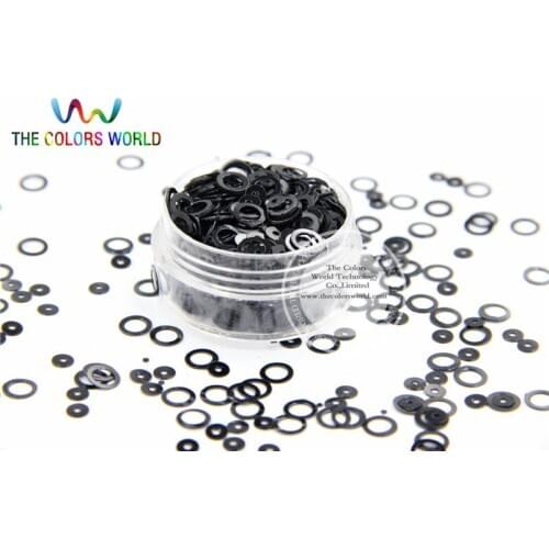 HY6-12 Amazing Glitter Sequins Ring Circle Dot shaped sequins for nail Art or DIY decoration