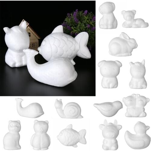 Modeling Animals Shape White Polystyrene Foam Balls Styrofoam Crafts For Children DIY Toys Christmas Gifts Wedding Party Supplie