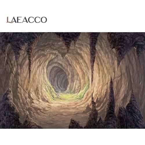 Laeacco Baby Cartoon Mountain Mystery Cave Hole Pathway Scenic View Photographic Background Photography Backdrop Photo Studio