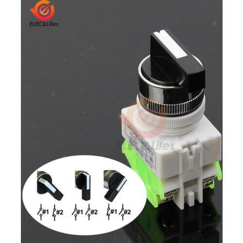 LAY7-20X/3 Normally Open Rotary Switch SPST 3 Position OFF-ON/OFF-OF/ON-OFF 3P Selector Knob Switch Power Ignition 660V/10A