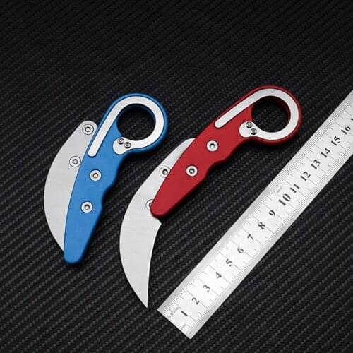 Mechanical folding knife Karambit CS GO claw knife survival ring knife pocket tactical tools mini EDC tool