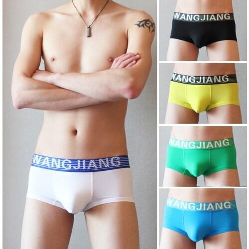 Fashion Men Boxer Shorts Underwear Boxers Homme Sexy Bikini Mens Underpants Panties Ice Silk Size S-XL