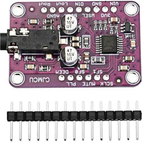 Module CJMCU-1334 Uda1334A I2S Development Board Audio, for 3.3V-5V Stereo Board Module I2S Dac Decoder O2D1