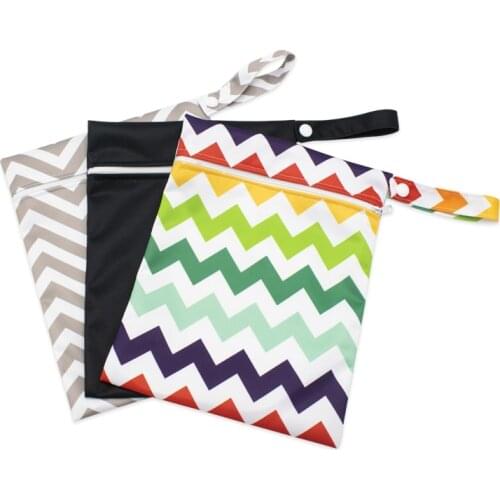 [Mumsbest] Waterproof Wet Bag Reusable for Baby Diapers Stroller Swimsuit Travel Washable Toiletries Pouch Small Nappy Bag