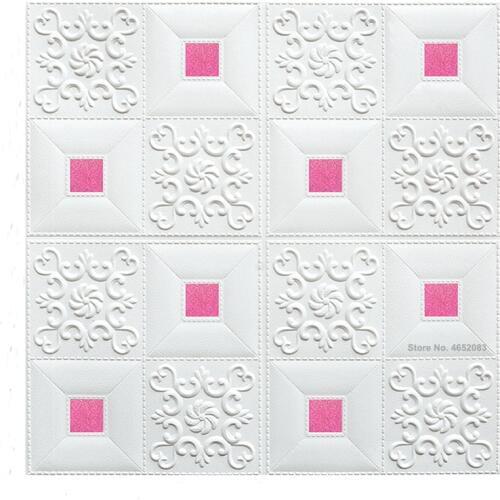 10 pieces 3D Ceiling Brick Wall Stickers Living Room Bedroom Self-adhesive Wallpaper Waterproof Foam Stereo Wall Stickers