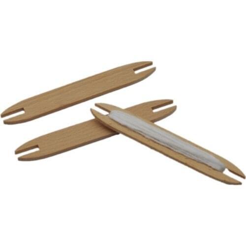 New Beech Wood Weaving Shuttle Loom Knitting Tool Sweater Scarf Tapestry Coil Stick