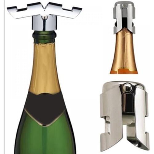 Stainless Steel Beer Bottle Opener Vacuum Sealed Sparkling Champagne Wine Bottle Saver Stopper Cap Bottle Opener for Bar Tool